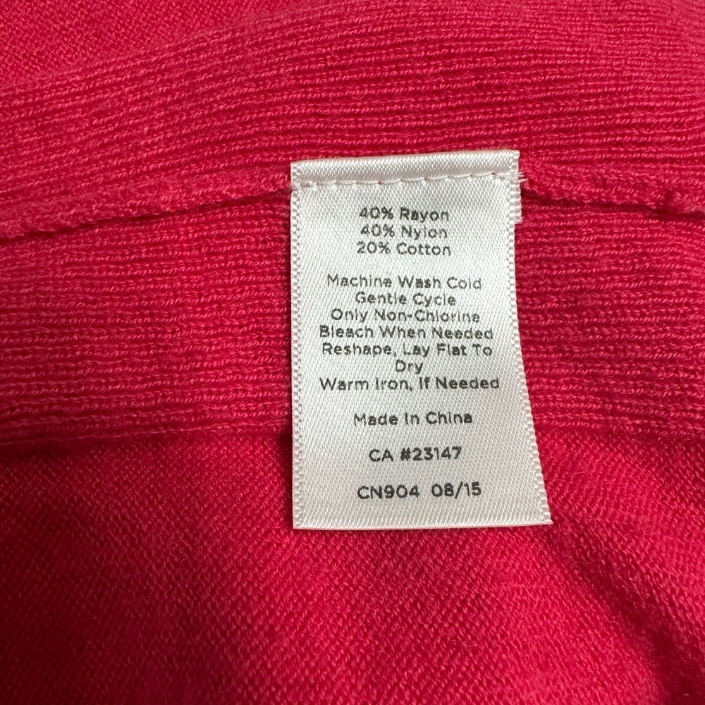 Talbots Women's Pink Fuchsia Crab Sweater Sz 3Xp - Picture 7 of 7